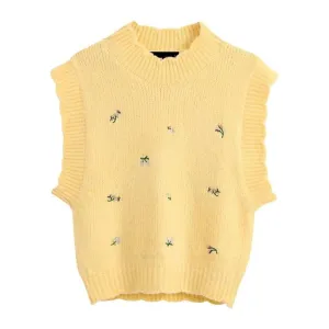 FLORAL EMBROIDERED WAISTCOAT