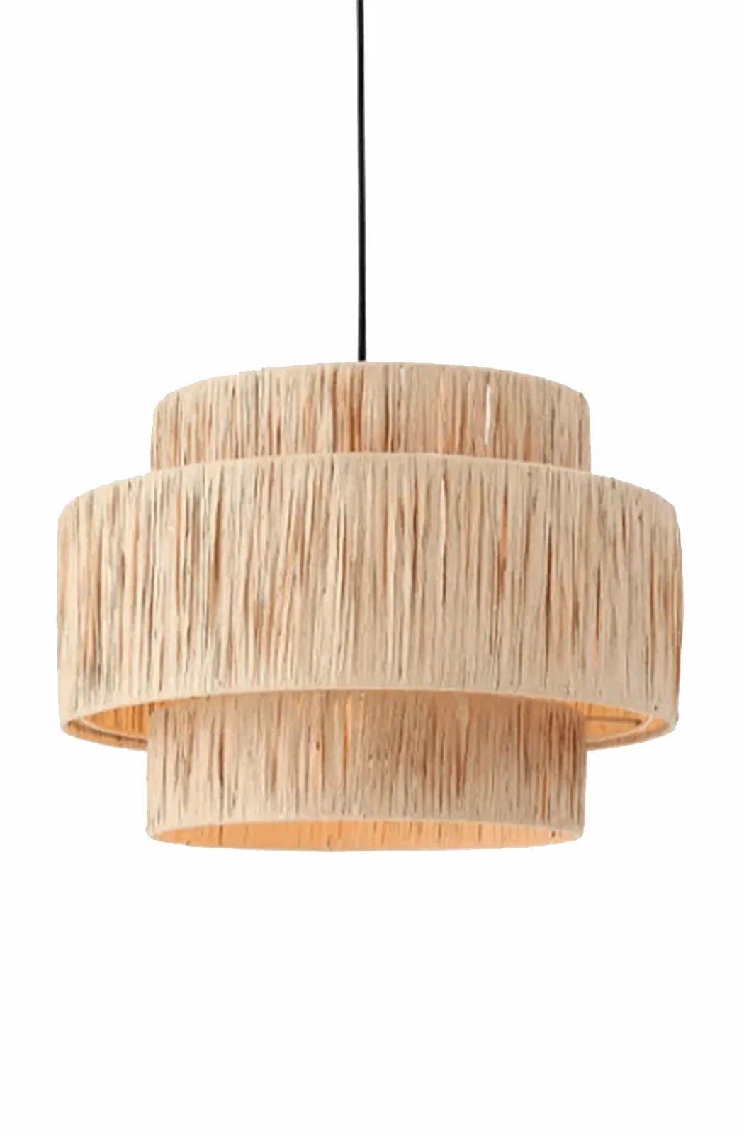 Hand knitted ceiling pendant lamp
