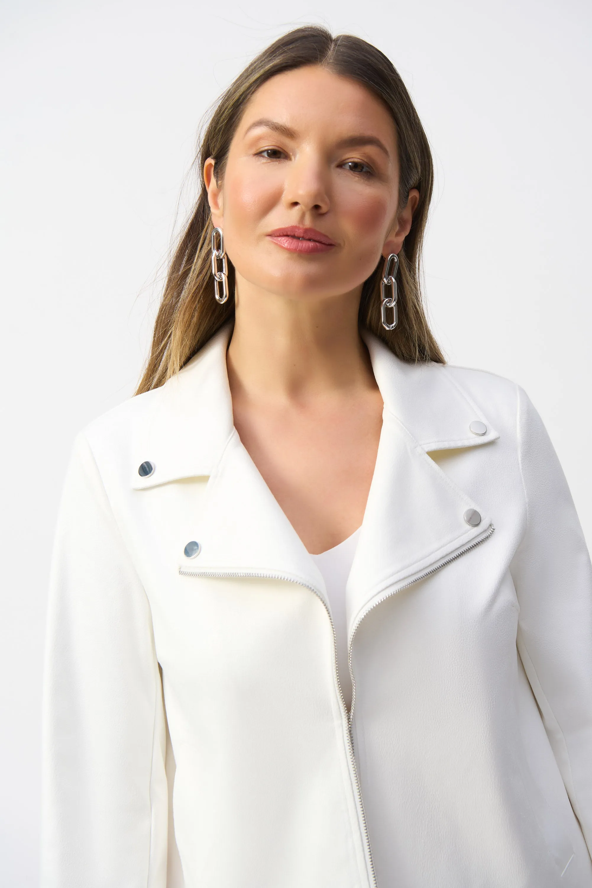 Joseph Ribkoff Foiled Faux Suede Swing Jacket251908 S/S 2025