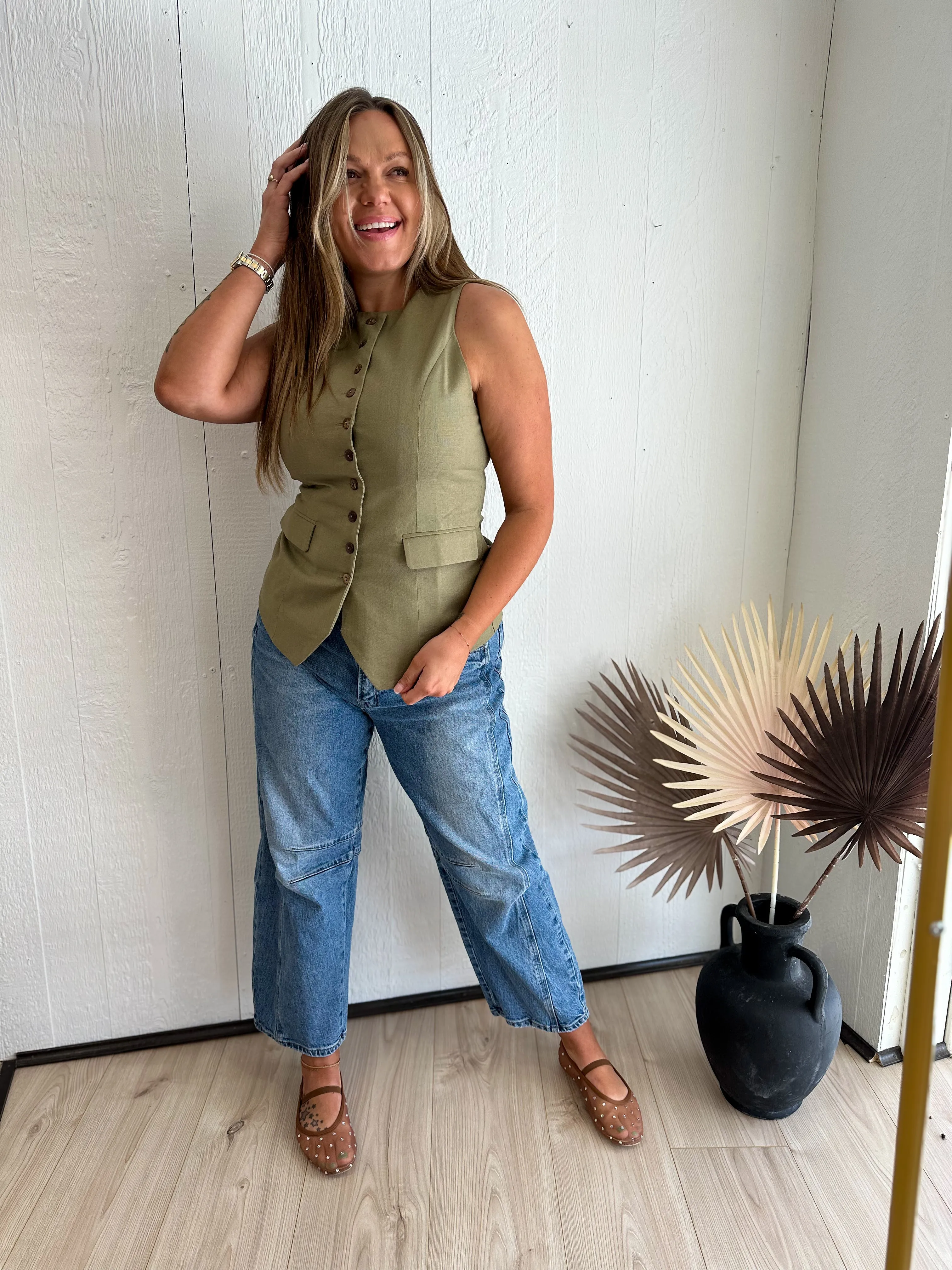 Khaki Waistcoat Vest