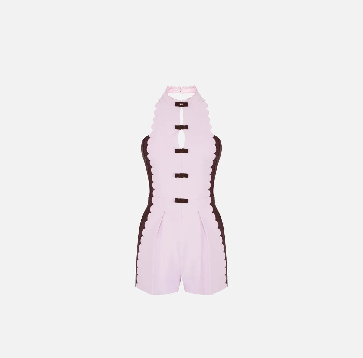 Lilac halter top scalloped  romper