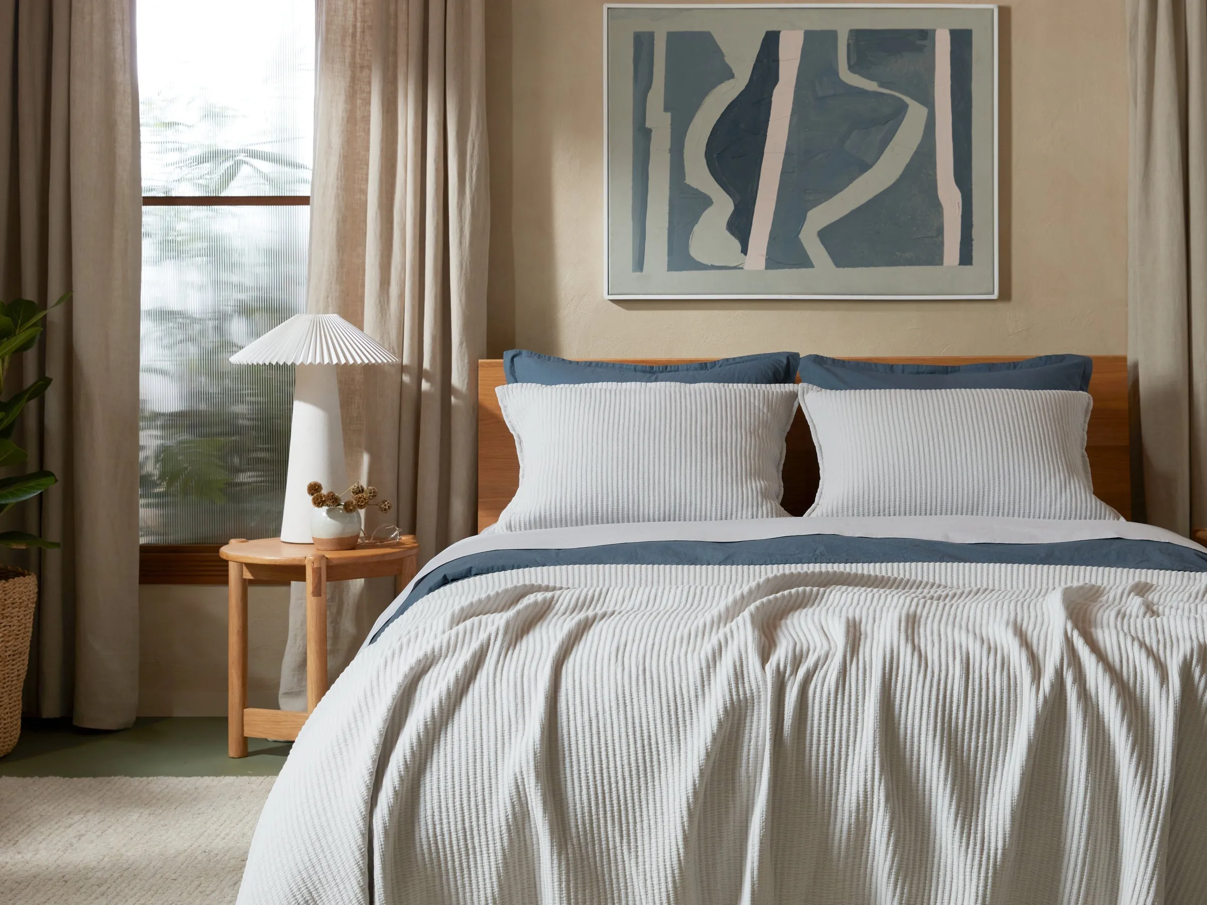 Matelasse Sham Set (Pebble Grey)
