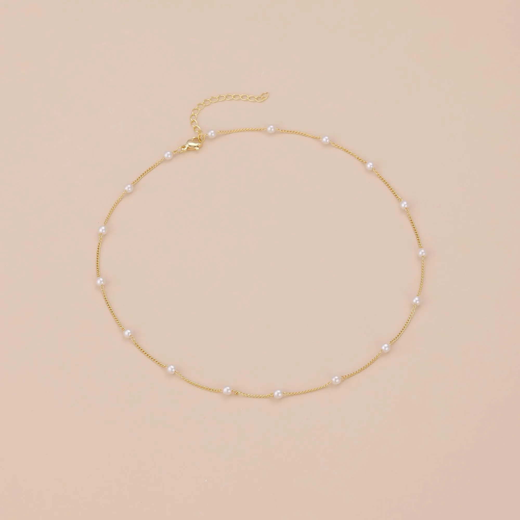 Pearl Minimalist Choker Necklace