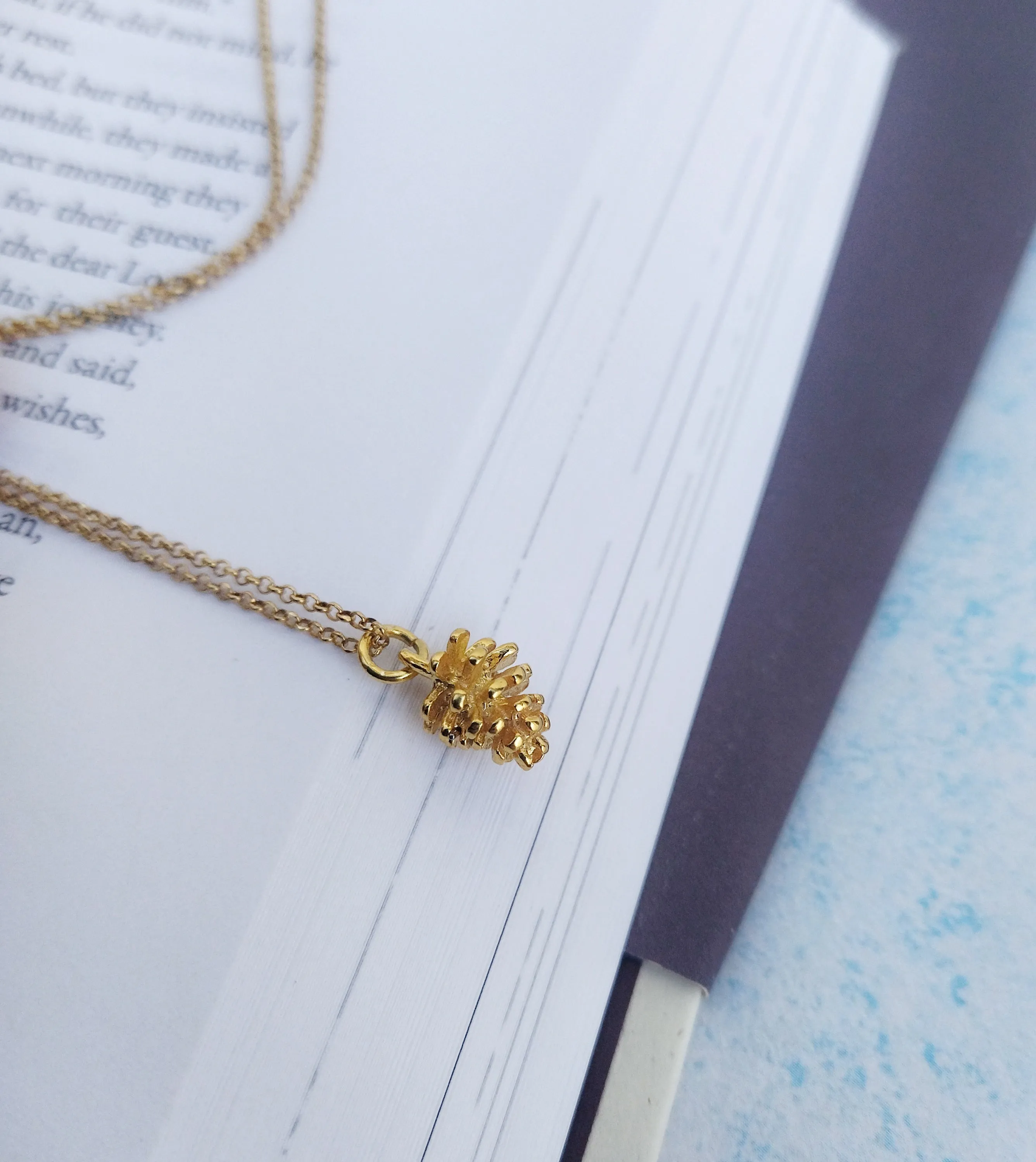 Silver Minimalist Pinecone Necklace