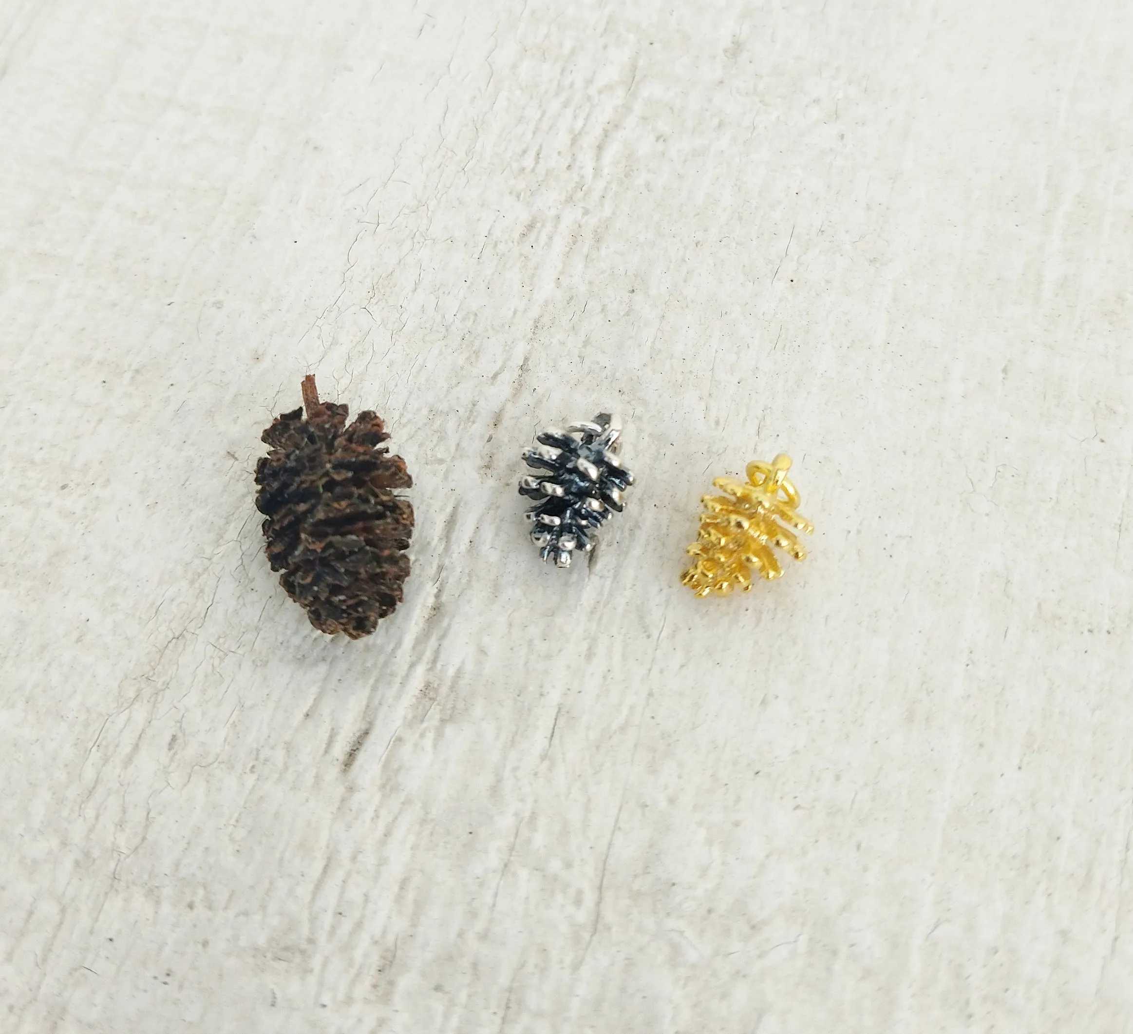 Silver Minimalist Pinecone Necklace