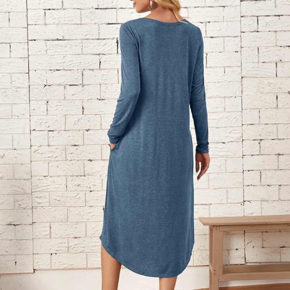 Vera | Stylish Long Sleeve Midi Dress