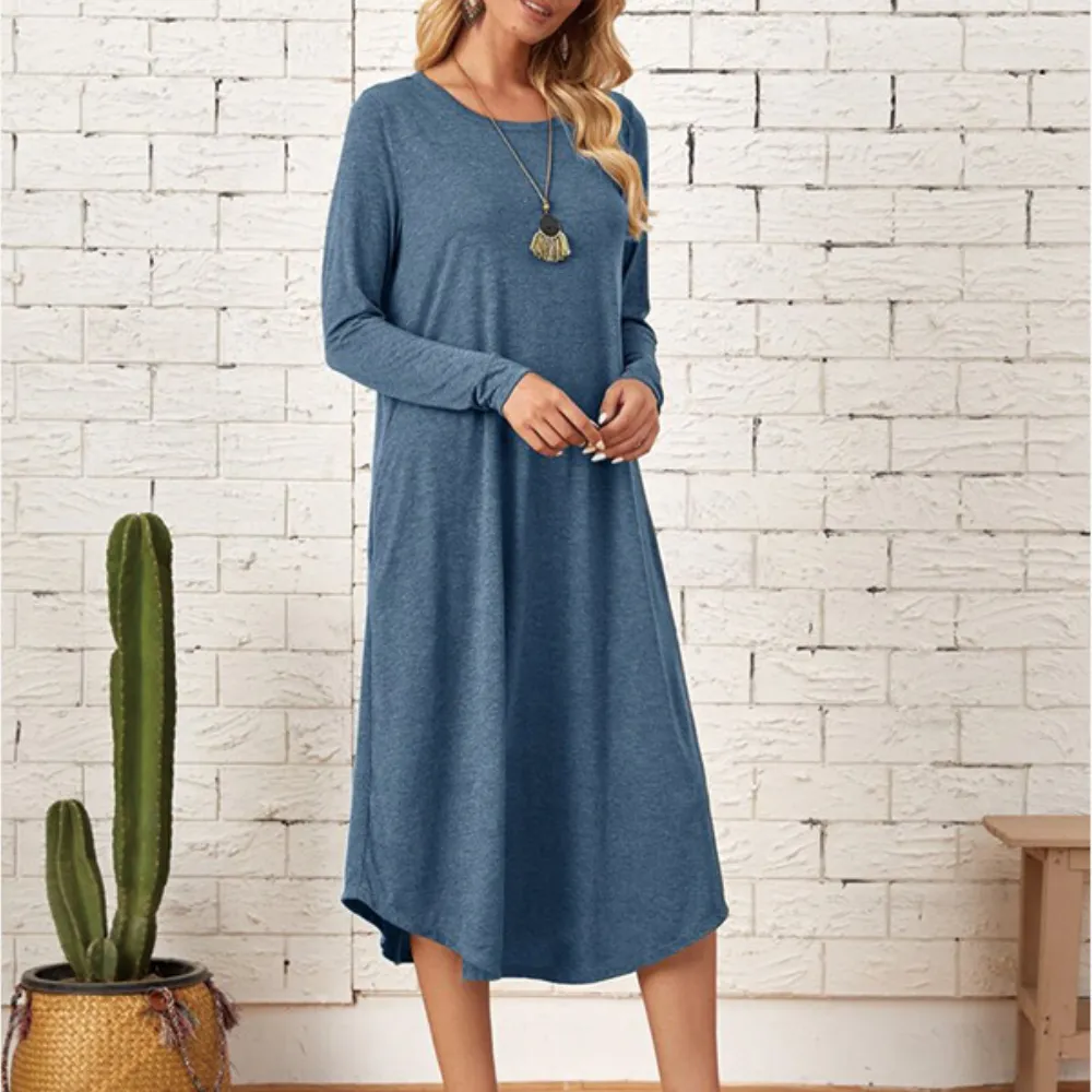 Vera | Stylish Long Sleeve Midi Dress