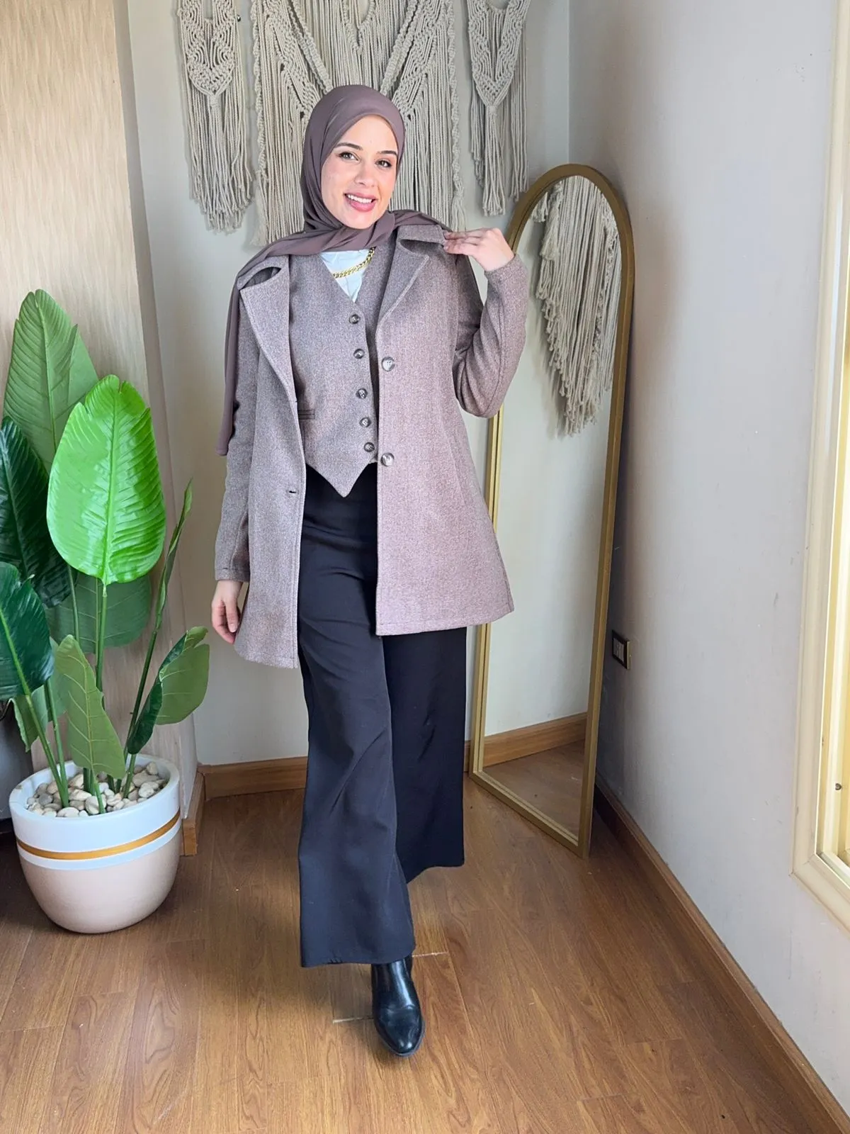 Vest Broadcloth - Brown